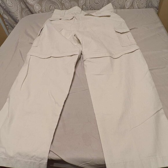 L.L. Bean Convertible Cargo Pants Mens 33 x 29 Cotton No Tags Never Washed - EUC - Picture 10 of 14